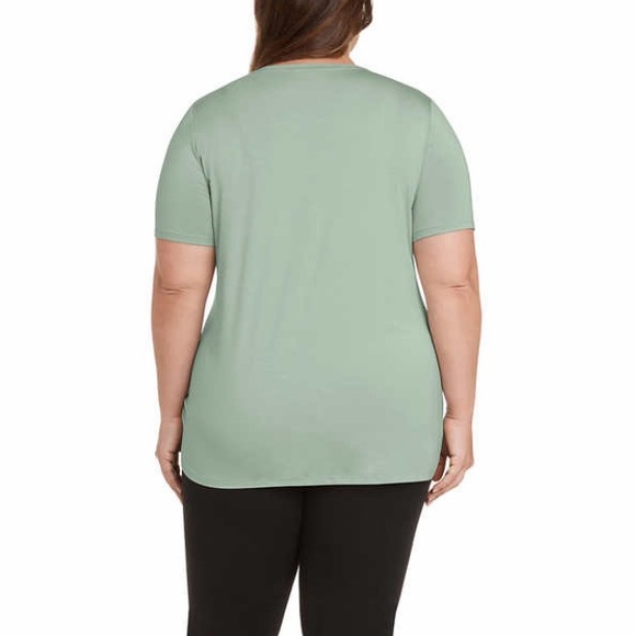 MATTY M PETAL PINK V-NECK SHORT SLEEVE TWIST FRONT TOP PLUS SIZE XXL 🌟NWT🌟 - Picture 11 of 15